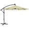 Sunnydaze 9.5 Ft Solar Cantilever Offset Patio Umbrella - Pale Buttercup